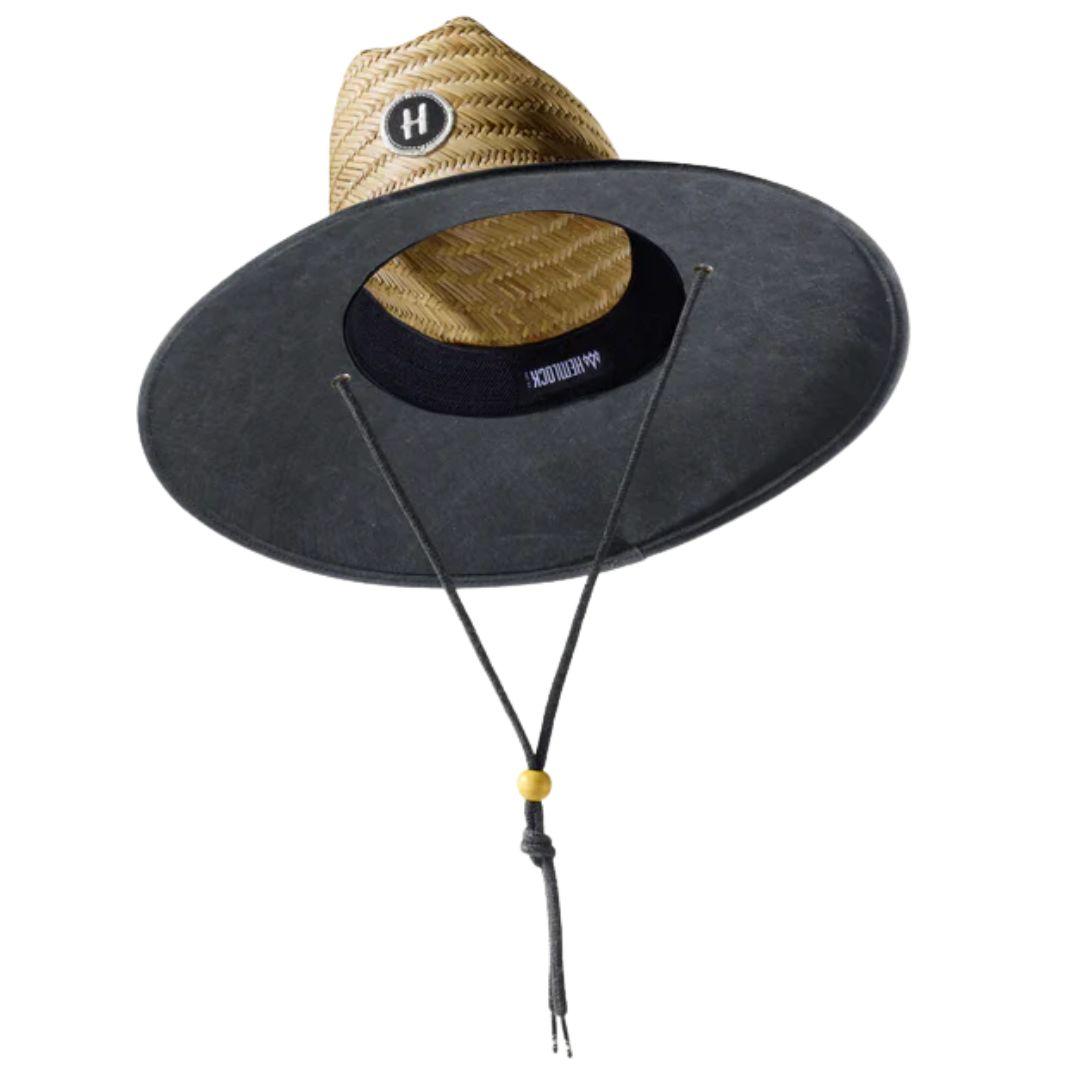Hemlock Solid Black Signature Lifeguard Straw Hat